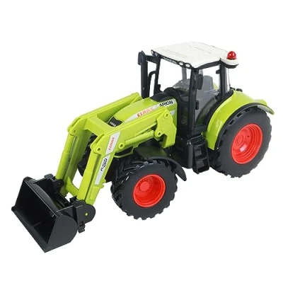 Imagen de Le Monde de La Ferme Tractor con carga frontal CLAAS 540 Granja 027041 1/32 Vehículo rueda libre Verde Metal Juguetes para niños Agricultura A partir 3 años