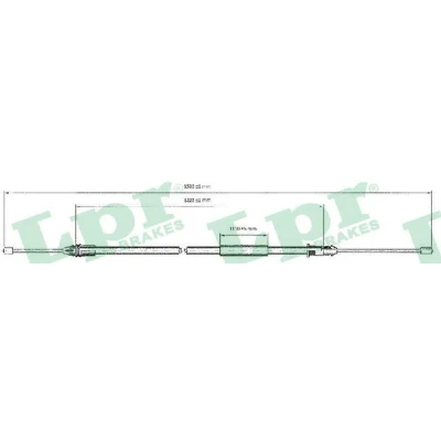 Imagen de LPR C0403B Cable de Freno Mano 1508/1205 Discos