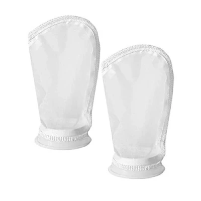 Imagen de HRTFILTERS Anillo de 200 micrones 10 cm, malla nailon corta 9 pulgadas, bolsa calcetín para acuario Marine Sump (paquete 2, 4 x pulgadas)