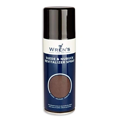 Imagen de Wren&#039;s Spray Renovador Ante Terciopelo, Nutritivo para Botas Zapatos Rejuvenecer el Color Descolorido en Ante, Nobuck, Textiles, Botas, Bolsos, 200 ml, (118 Negro)