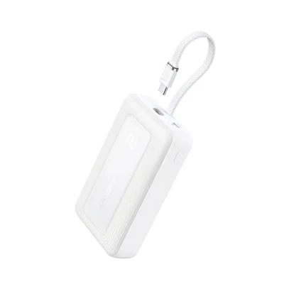 Imagen de Anker Zolo Power Bank, Cargador Portátil de Alta Velocidad 20.000 mAh 30 W con Cable USB C Integrado, 1 C, A, Batería para iPhone 15/15 Pro/15 Pro Max/15 Plus, MacBook, Galaxy y Más