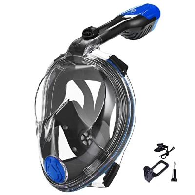 Imagen de V VILISUN Mascara de Buceo, 180 Panorámica Gafas Buceo Cara Completa Bucear Anti Niebla y Fugas, Cámara Acuatica Deportiva la Soporte, Easy Breathe para Adultos