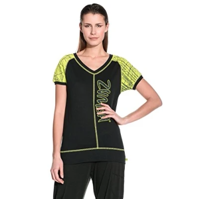 Imagen de Zumba Fitness Message In a Bubble T Shirt Camiseta, Mujer, Sew Black, X Small