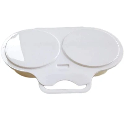 Imagen de 1 caja de huevos fritos plástico para microondas, dos huevos, tortilla, recipiente almacenamiento vapor el hogar