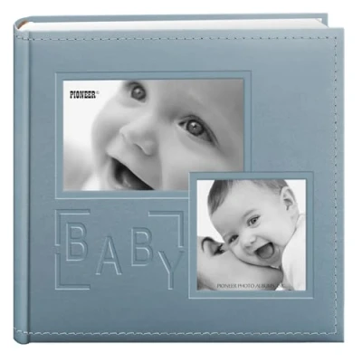 Imagen de Pioneer Photo Albums DA 200COLB/B Álbum de Portada Piel sintética con 200 Bolsillos en Relieve para Impresiones 4 x 6 Pulgadas, Color Azul