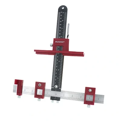Imagen de Milescraft plantilla de hardware 1340: guía taladro ajustable para instalar rápidamente manijas gabinete/cajón, pomos y tiradores. gabinete,
