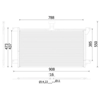 Imagen de Condensador, aire acondicionado MAHLE ORIGINAL AC 288 001S