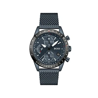 Imagen de BOSS Reloj Cronógrafo de Cuarzo para hombre con correa malla acero inoxidable Azul 1513887