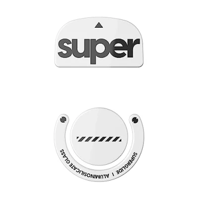 Imagen de Superglide2 Patas de ratón con Superficie Velocidad controlable, Hechas Vidrio Ultra Fuerte, Suela Lisa y Duradera para Logitech G Pro X Superlight (Blanco)