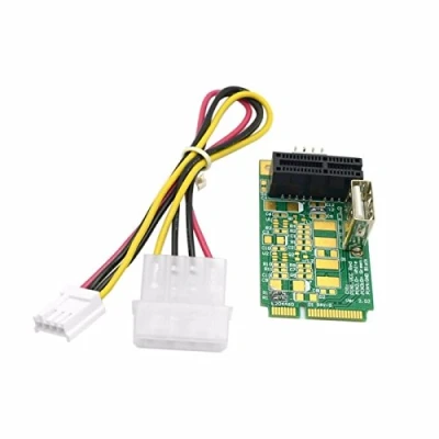 Imagen de Mini pci E to x1 Express 1X Extension Cord pcie Adapter Card with USB Riser
