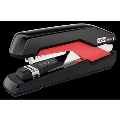 Imagen de Rapid 5000553 Grapadora SUPREME con tecnología Super Flat Clinch y Omnipress modelo SO60 fullstrip color negro/rojo