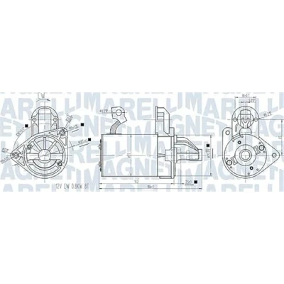 Imagen de MAGNETI MARELLI 063721422010 Motor de arranque 12V 0,8kW 8 DAEWOO: Matiz I Hatchback, Kalos CHEVROLET: Aveo / Hatchback