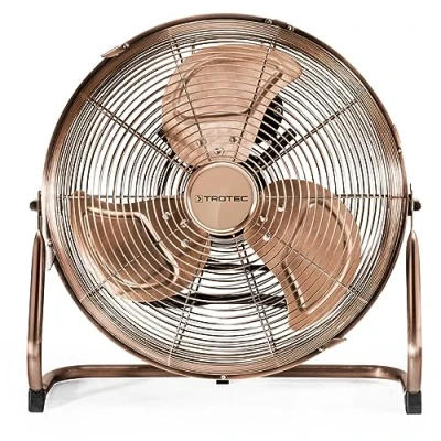 Imagen de TROTEC Ventilador de Suelo TVM 13, 44 W, 3 Velocidades, Portátil, Silencioso, Inclinación Regulable 100, Pie Apoyo Estable y Antideslizante, Bronce