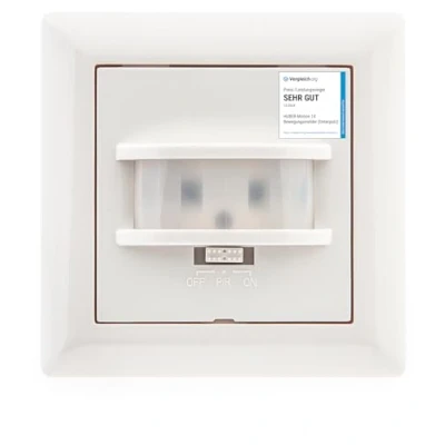 Imagen de HUBER Motion 14 Detector de Movimiento PIR 170 [55x55mm] para Interiores I Empotrado, 2 sensores Sensor con Interruptor, también Serie interruptores