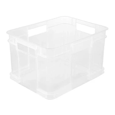 Imagen de keeeper Caja de almacenaje Eurobox M, Plástico robusto (PP), 35 x 27 22 cm, 16 l, Bruno, Transparente neutro