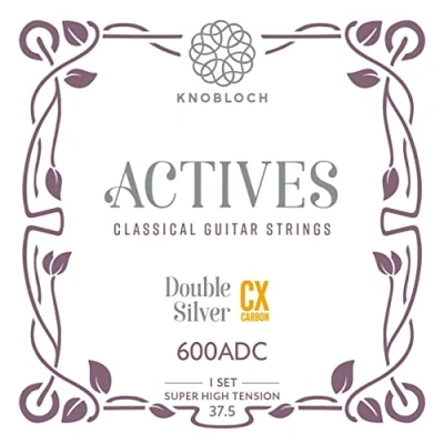 Imagen de KNOBLOCH STRINGS Cuerdas de Guitarra Española 600ADC ACTIVES Double Silver Tensión Super Alta 37.5 Graves y Agudos Brillantes Sonido Nítido Proyección Vibrato Fácil Flamenca Clásica