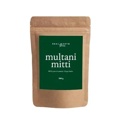Imagen de Multani Mitti 250g Arcilla Bentonita, Fullers Earth, Indian Healing Clay, Bentonite Clay Blanca: Mascarilla facial y Pelo Real Earth Stories hidratante