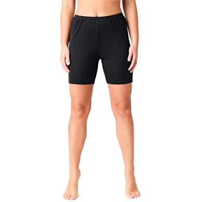 Imagen de Bellivalini Mujer Pantalones Cortos Shorts de Seda Viscosa BLV50 269 (Beige, L)