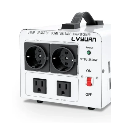 Imagen de Cantonape 2500VA Convertidor de Voltaje Salida 110/220 Voltios CA 220v 110v Transformador Núcleo Toroidal EEUU 2500 Vatios