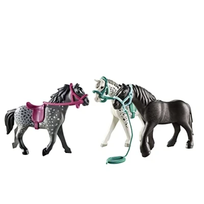 Imagen de PLAYMOBIL, 3 Caballos, Frisón, Knabstrupper y Andaluz, a Partir de 4 años (70999)