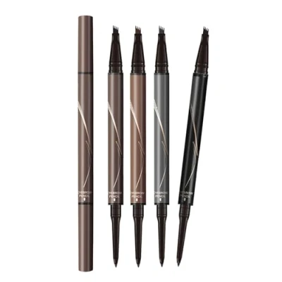 Imagen de AOWVUTS Lapiz Cejas Microblading de 2 en 1 Brow Pencil Doble Extremo Resistente al Agua con Aplicador 4 Puntas Horquilla y Punta Pincel Precisa para Crear Naturales