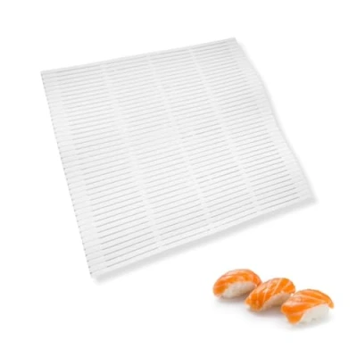 Imagen de Parence. Alfombra de sushi Makisu para rollos Tamaño 24x21 cm Color blanco liar ideal en casa u otros