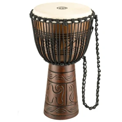 Imagen de MEINL Percussion Headliner Rope Tuned Artifact Series Djembe, tamaño extragrande, 13&quot;, color marrón