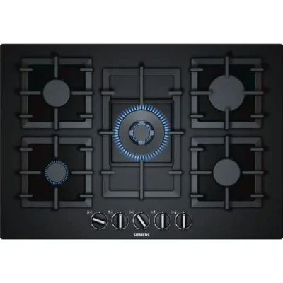 Imagen de Placa gas Siemens EP7A6QB90, 5 zonas, Gas, Negro