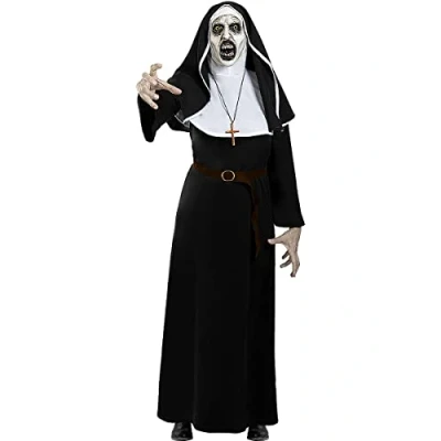 Imagen de Funidelia Disfraz de La Monja Valak para hombre y mujer The Nun, Películas miedo, Terror adultos, divertidos accesorios Fiestas, Carnaval Halloween Talla XL Negro