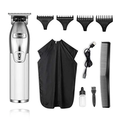Imagen de Kemei Cortadora de pelo cabeza calva 0 mm para hombres, recortadora inalámbrica profesional con cuchilla en T, kit aseo recargable sin huecos Regalos el Día del Padre