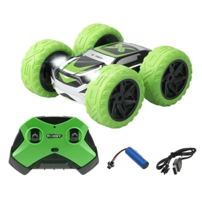 Imagen de Silverlit Exost Coche Teledirigido Todoterreno 360 Cross Verde Batería Incluida Conducción en 2 Caras a + Luces LED Velocidad: 12 km/h Juguete para Niños partir de 5 Años 54759