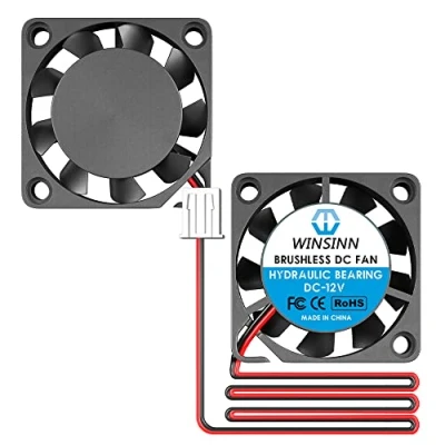 Imagen de WINSINN Mini ventilador de 20 mm, 12 V, rodamiento hidráulico sin escobillas 2006, x 6,3 alta velocidad (paquete 2 unidades)