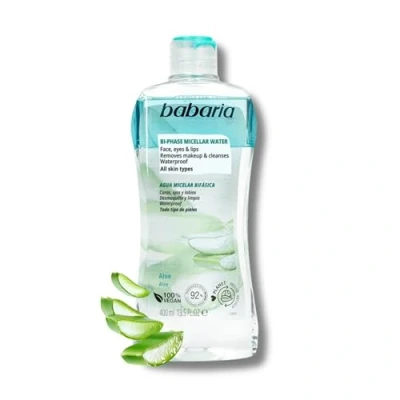 Imagen de Babaria Agua Micelar Bifásica con Aloe Vera para pieles normales/mixtas 400 ml