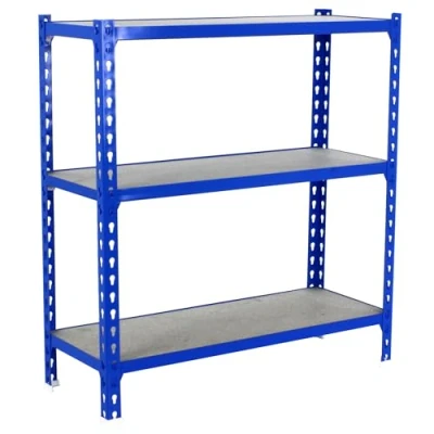 Imagen de Simon Rack Estanteria Metalica, 1000x1100x300 mm, 3 Baldas de Madera, 200 kg Punto Flexión, Estanterias Almacenaje, Azul/Madera Maderclick