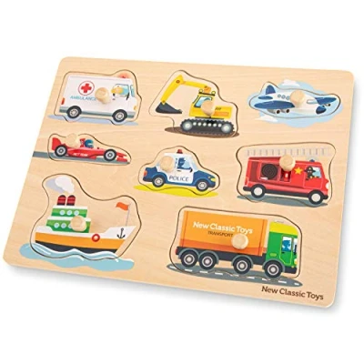 Imagen de New Classic Toys Peg Puzzle Transport, 300 x 225 20mm (10432)
