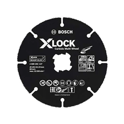 Imagen de Bosch Professional 260925C127 Disco de Corte Carbide Multi Wheel X Lock, diámetro 125 mm, del Orificio 22,23 Accesorio para Amoladora Angular