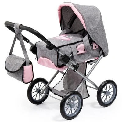 Imagen de Bayer Design 13633AA Cochecito de muñecas City Star, Bolsa, Plegable, Ajustable, transformable