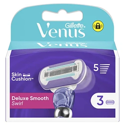 Imagen de Venus Deluxe Smooth Swirl Cuchillas de Recambio Para Maquinilla Depilación, 3 Uds
