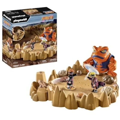 Imagen de PLAYMOBIL Naruto Shippuden 70667 vs. Pain, Emocionante Batalla con la Placa Base del cráter y el Sapo Gigante Gamakichi, Juguetes para niños a Partir de 5 años
