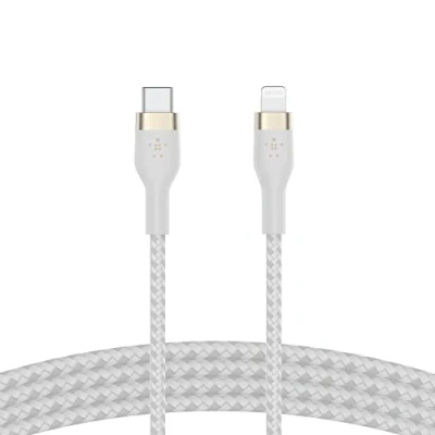 Imagen de Cable Belkin Boostcharge Pro Flex Usb c Lightning Blanco 2 M
