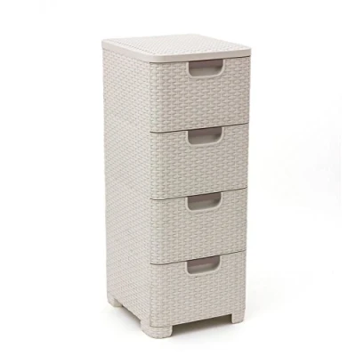 Imagen de Dajar Estante de 4 cajones, Blanco, 33.0x38.0x79.0