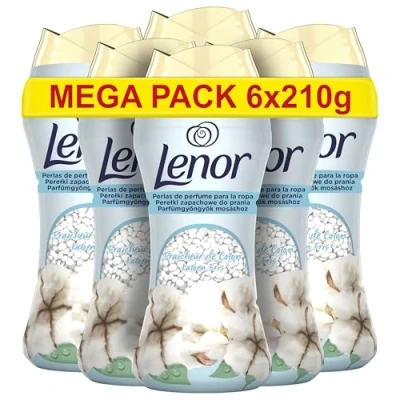 Imagen de LENOR, Perlas Lavadora Perfumadas, 93 Lavados, Suavizante Para Ropa con Fragancia de Algodon Fresco, Un Frescor Mas Suave Y Duradero, Unidad (Paquete 1)