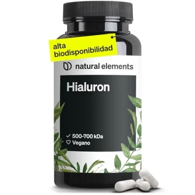 Imagen de cápsulas de ácido hialurónico Alta dosificación con 500 mg acido hialuronico puro 500700 kDa 90 Probado en laboratorio y vegano