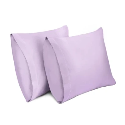 Imagen de Lirex 2 Paquetes Fundas de Almohada, 100% Algodón Transpirable Cubiertas para Almohada (60 x 60 cm, Púrpura)