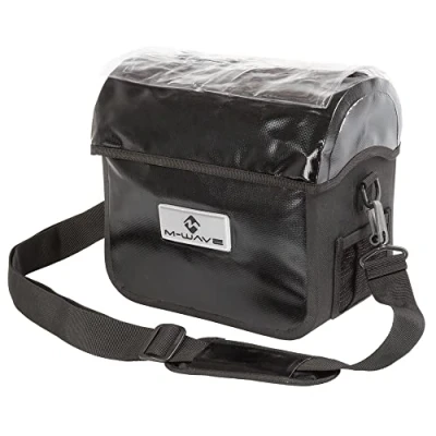 Imagen de M Wave 122715.0 Bolsa Manillar con Portamapas, Unisex, Negro, 22 31 mm