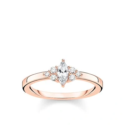 Imagen de Thomas Sabo anillo vintage piedras blancas plata chapada en oro rosa TR2325 416 14 48