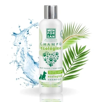 Imagen de MENFORSAN Champú Ecológico Perros y Cachorros 300 ml, Ingredientes 100% Biodeegradables