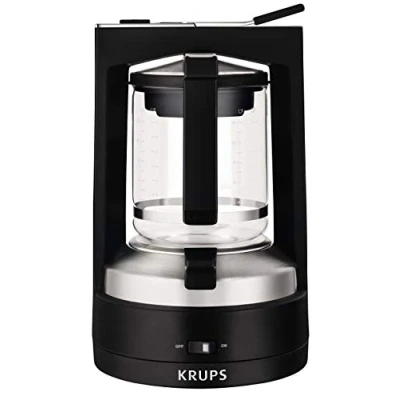 Imagen de Krups Cafetera con filtro T8 KM468910 850 vatios Apagado automático 8 12 tazas Interruptor de encendido/apagado iluminado negro