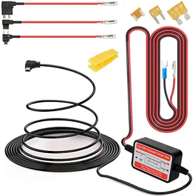 Imagen de Gebildet Dash CAM Hardwire Kit Mini USB 12V 24V a 5V, Protección de Bajo Voltaje ACN/ACS/ACU Agregar un Circuito Portafusibles Compatible GPS, Detector Radar Todos los Demás Dispositivos