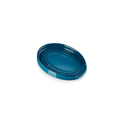 Imagen de Le Creuset Reposa cucharas oval de cerámica gres, 15 cm, Deep Teal, 71507156420099